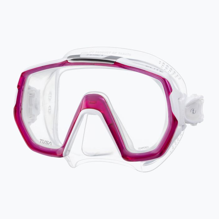 TUSA Freedom Elite ροζ και διαφανής μάσκα κατάδυσης M-1003 6