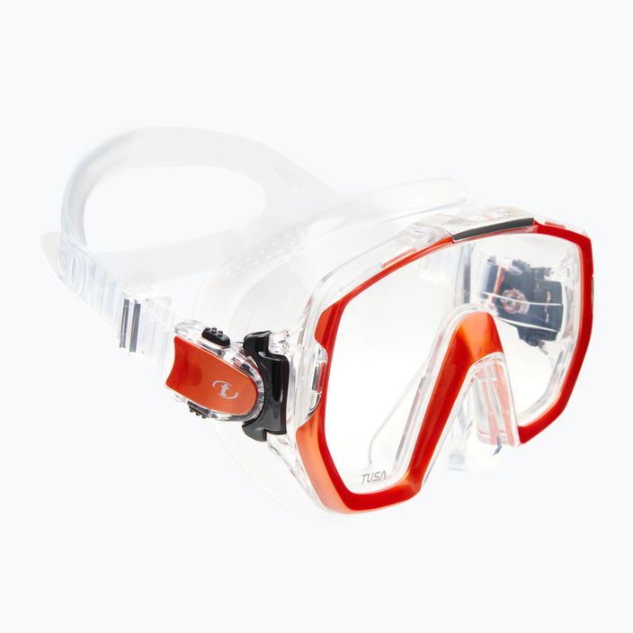 TUSA Freedom Elite πορτοκαλί και διαφανής μάσκα κατάδυσης M-1003