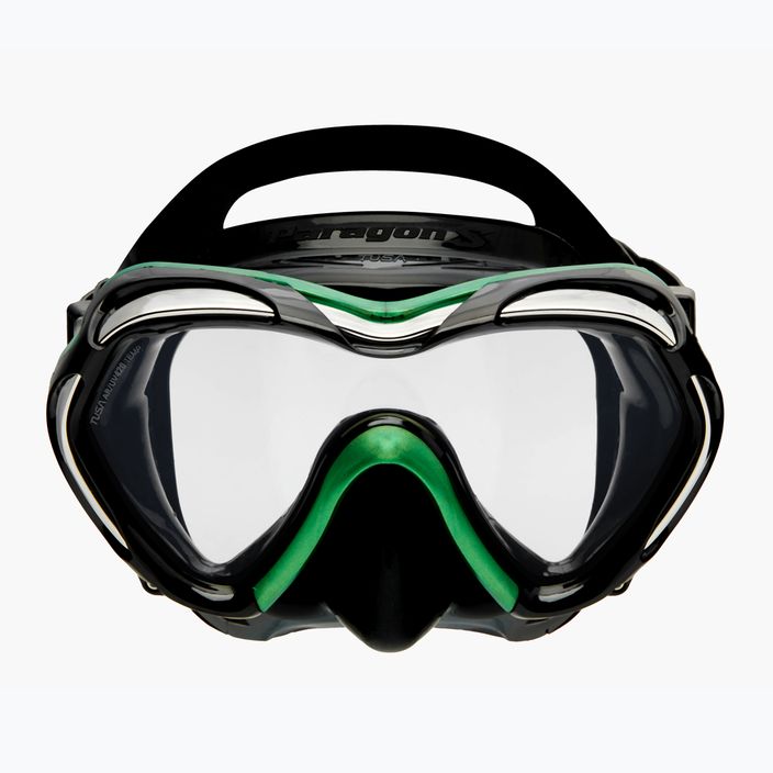TUSA Paragon S Mask μάσκα κατάδυσης μαύρη-πράσινη M-1007 2