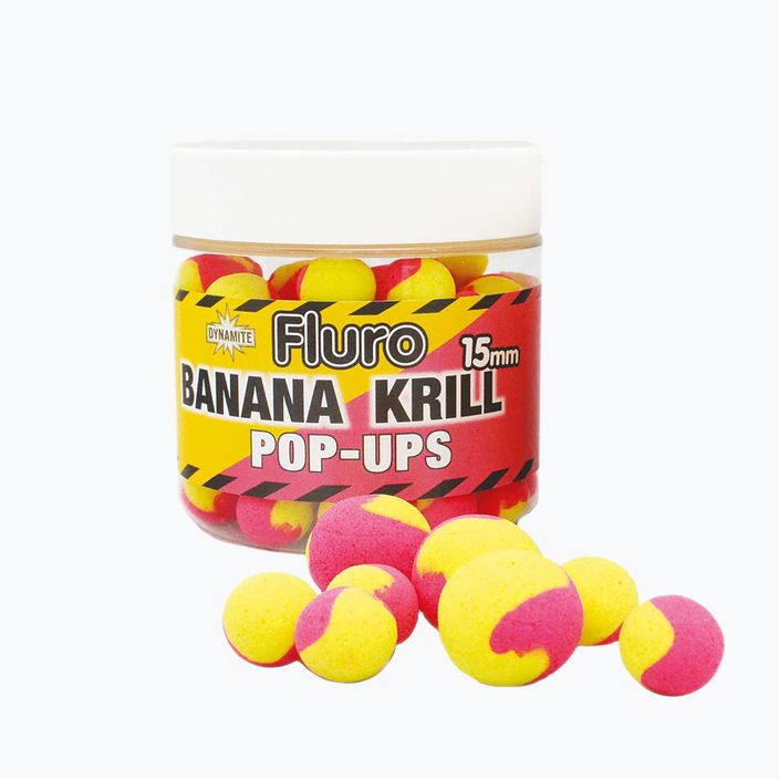 Dynamite Baits Fluoro Pop Up 2 Tone Krill & Banana Κίτρινο-κόκκινο Carp Float Balls ADY040605