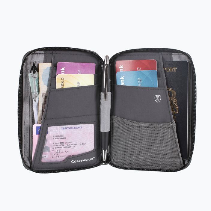 Lifeventure RFID Mini ταξιδιωτικό πορτοφόλι γκρι 4