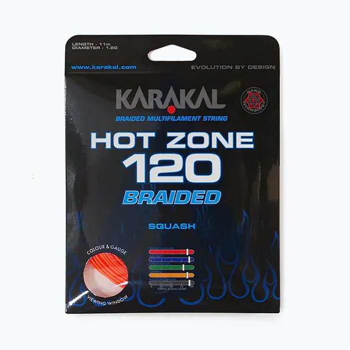 Σπάγγος σκουός Karakal Hot Zone Πλεκτό 120 11 m πορτοκαλί
