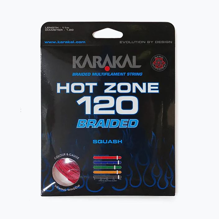 Σπάγκος σκουός Karakal Hot Zone Πλεκτό 120 11 m κόκκινο
