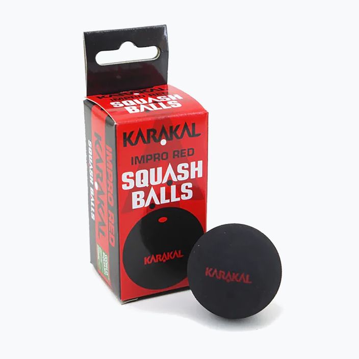 Karakal Impro Red Dot μπάλες σκουός 12 τεμάχια μαύρες.
