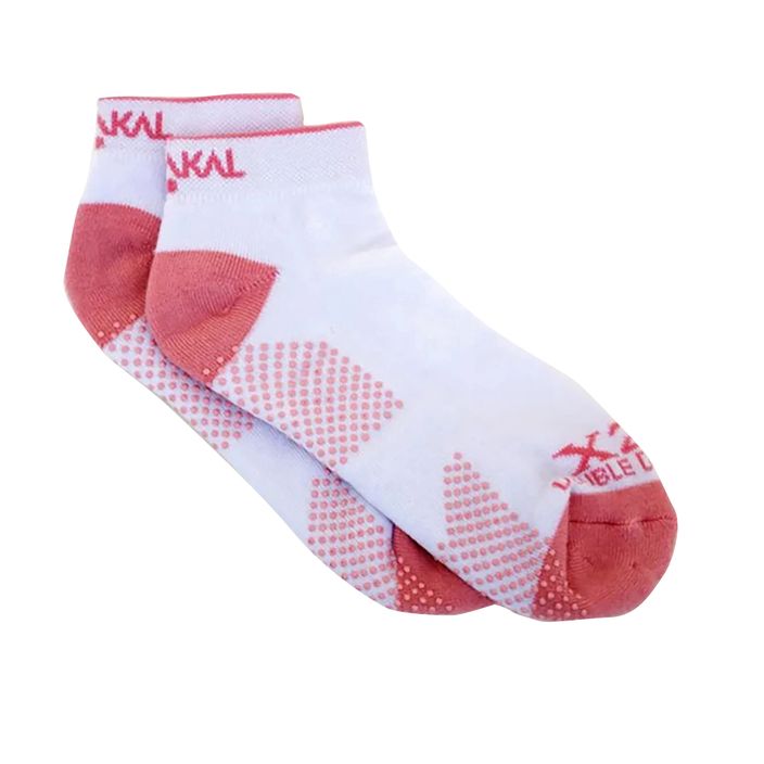 Γυναικείες κάλτσες τένις Karakal X2+ Trainer λευκές και ροζ KC537 2