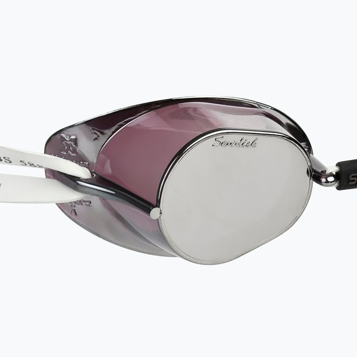 Speedo Swedish Mirror λευκά/χρωμιωμένα γυαλιά κολύμβησης 8-706062150 2