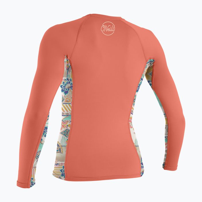 Γυναικείο κολύμπι μακρυμάνικο O'Neill Side Print Rash Guard hx6 nectar/zephora 2