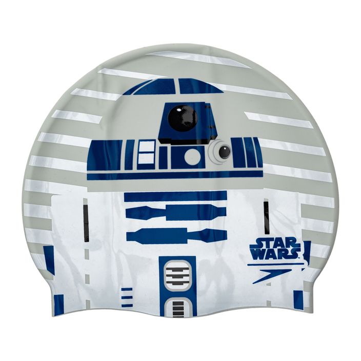 Speedo Star Wars παιδικό καπέλο Slpogan Print R2-D2 λευκό και γκρι 8-08385D674 2