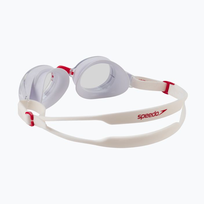 Speedo Hydropure λευκά/κόκκινα/διαφανή γυαλιά κολύμβησης 68-126698142 4