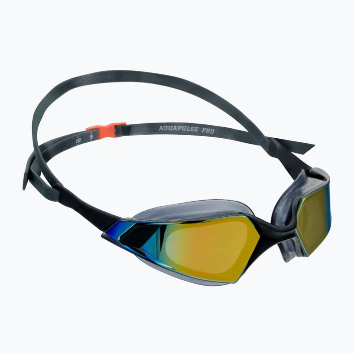 Speedo Aquapulse Pro Mirror oxid γκρι/μαύρο/πορτοκαλί χρυσό γυαλιά κολύμβησης 68-12263F982