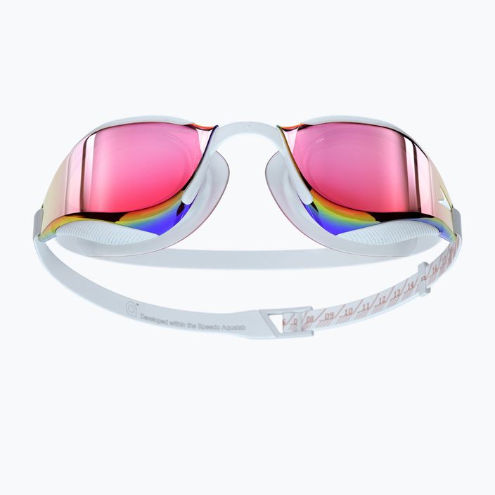 Speedo Fastskin Hyper Elite Mirror λευκό/οξειδωτικό γκρι/ροζ χρυσό γυαλιά κολύμβησης 68-12818F979 8