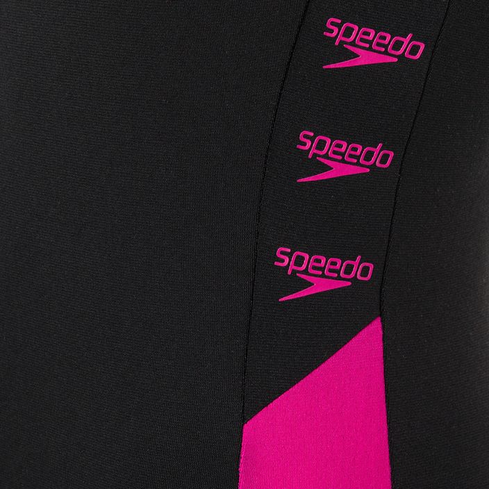 Speedo Boom Logo Splice Muscleback γυναικείο ολόσωμο μαγιό B344 μαύρο 12900B344 3