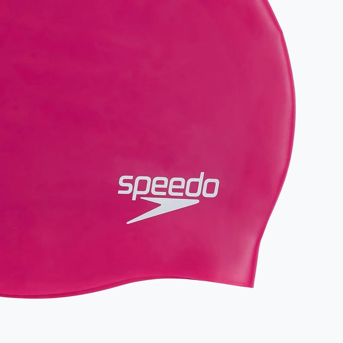 Speedo Plain Moulded ροζ καπέλο κολύμβησης 8-70984B495 4