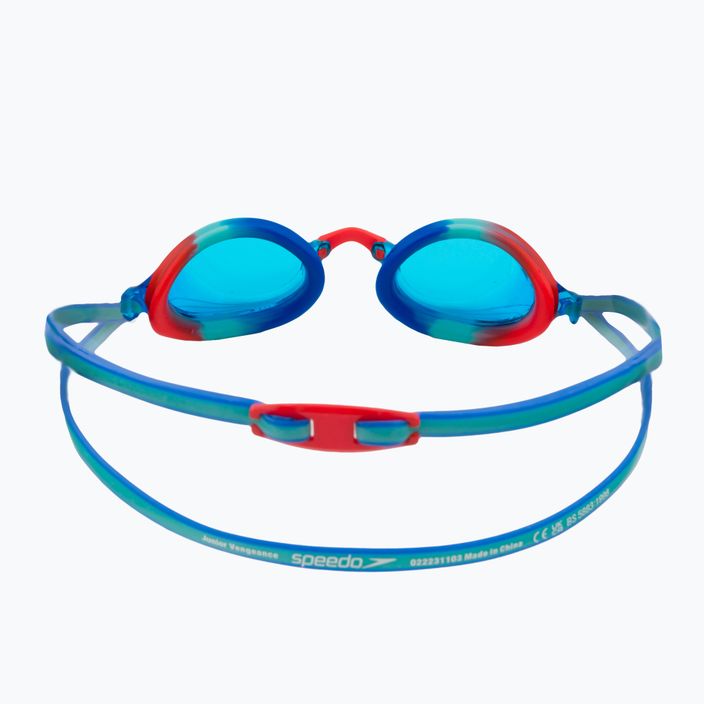 Speedo Vengeance Junior παιδικά γυαλιά κολύμβησης κεραμίδι/ομορφο μπλε/κόκκινη λάβα/μπλε 68-11323G801 4