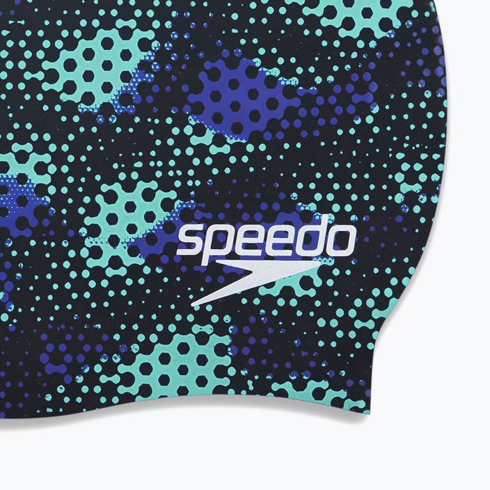 Speedo Slogan Print παιδικό καπέλο για κολύμπι μαύρο 68-08386 4
