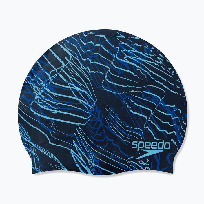 Speedo Long Hair Printed μπλε σκουφάκι για κολύμπι 68-11306 4