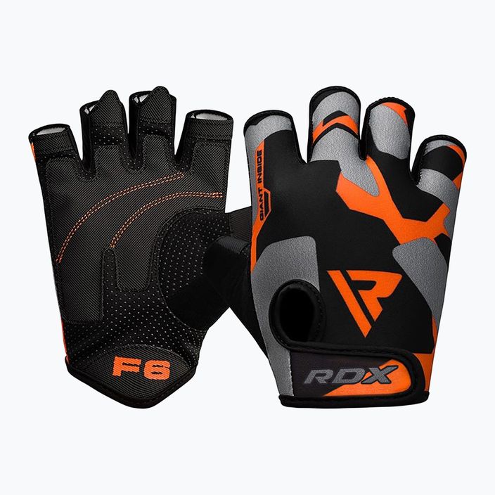 Γάντια γυμναστικής RDX Sumblimation F6 μαύρο-πορτοκαλί WGS-F6O 7