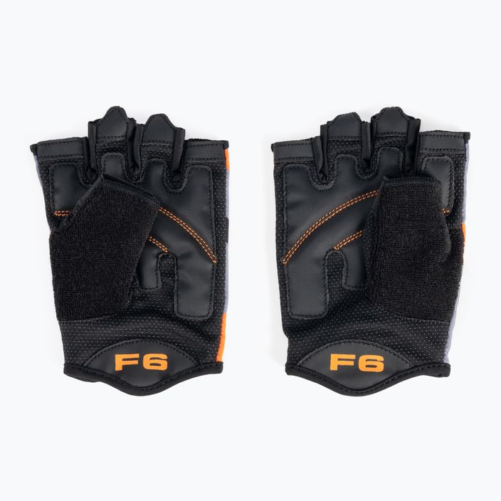 Γάντια γυμναστικής RDX Sumblimation F6 μαύρο-πορτοκαλί WGS-F6O 2
