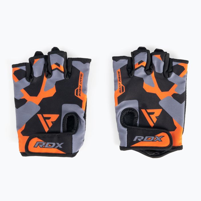 Γάντια γυμναστικής RDX Sumblimation F6 μαύρο-πορτοκαλί WGS-F6O 3