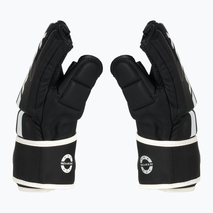 RDX F6 γάντια grappling μαύρα και λευκά GGR-F6MW 4