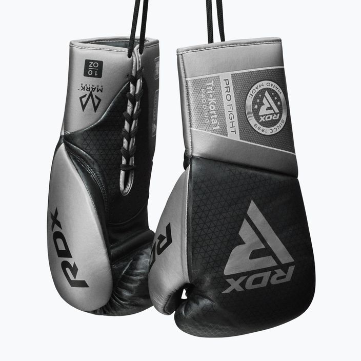 RDX K1 Mark Pro Fight Boxing γάντια ασημί 5