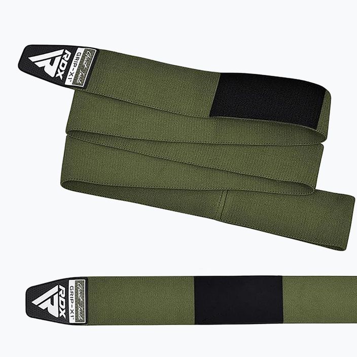 Ζώνη γονάτων RDX Compression Elasticated Knee Wrap army green 3