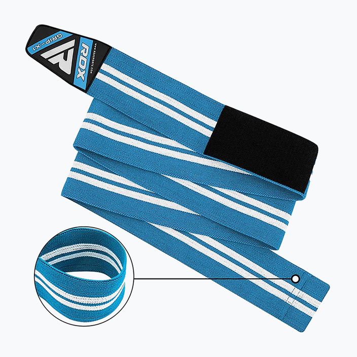 Ζώνη γονάτων RDX Weightlifting Gym Knee Wrap blue 2