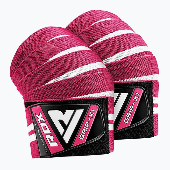 Ζώνη γονάτων RDX Weightlifting Gym Knee Wrap pink 2