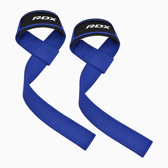 Ιμάντες άρσης βαρών RDX W1 Weight Training Wrist Straps blue