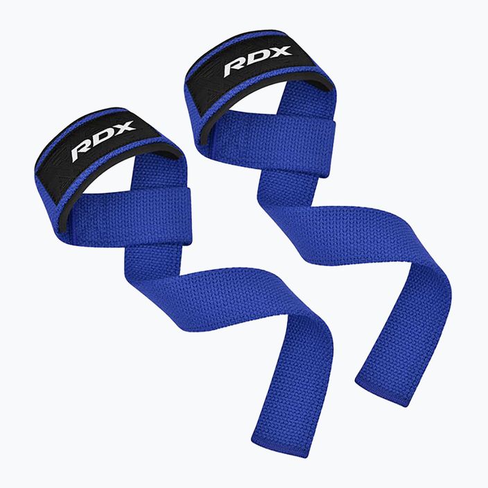 Ιμάντες άρσης βαρών RDX W1 Weight Training Wrist Straps blue 2