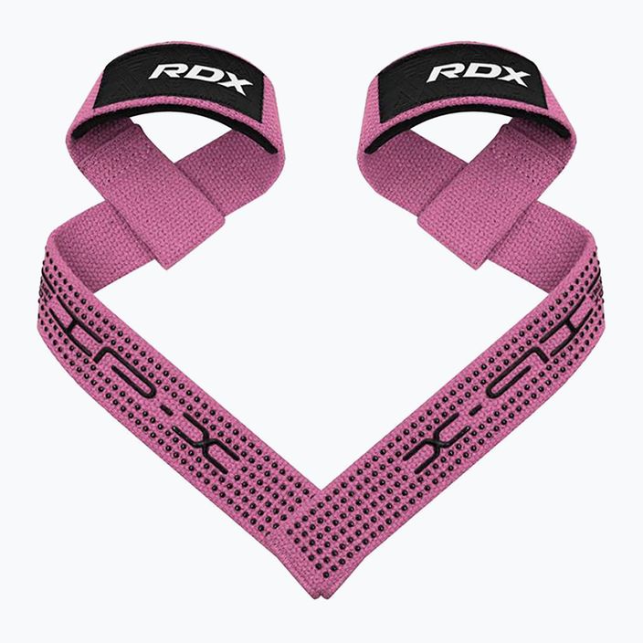 Ιμάντες άρσης βαρών RDX S4 Weightlifting Wrist Straps pink 2