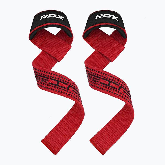 Ιμάντες άρσης βαρών RDX S4 Weightlifting Wrist Straps red