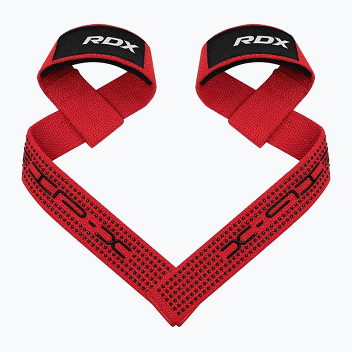 Ιμάντες άρσης βαρών RDX S4 Weightlifting Wrist Straps red 2