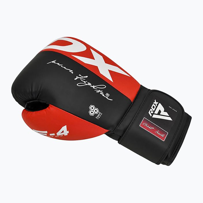 Γυναικεία γάντια πυγμαχίας RDX BGR-F4 κόκκινο/μαύρο 5