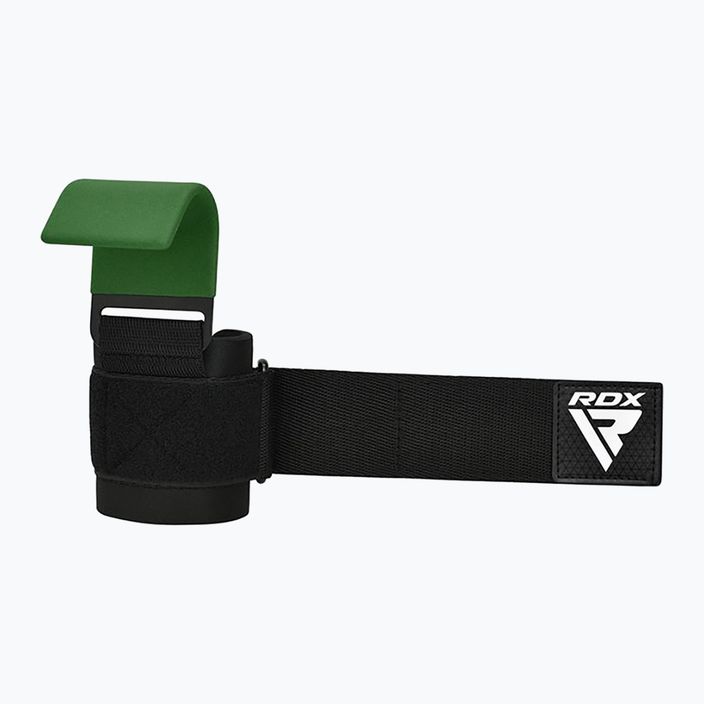 Ιμάντες άρσης βαρών με γάντζο RDX W5 Weight Lifting Hook Strap army green 4