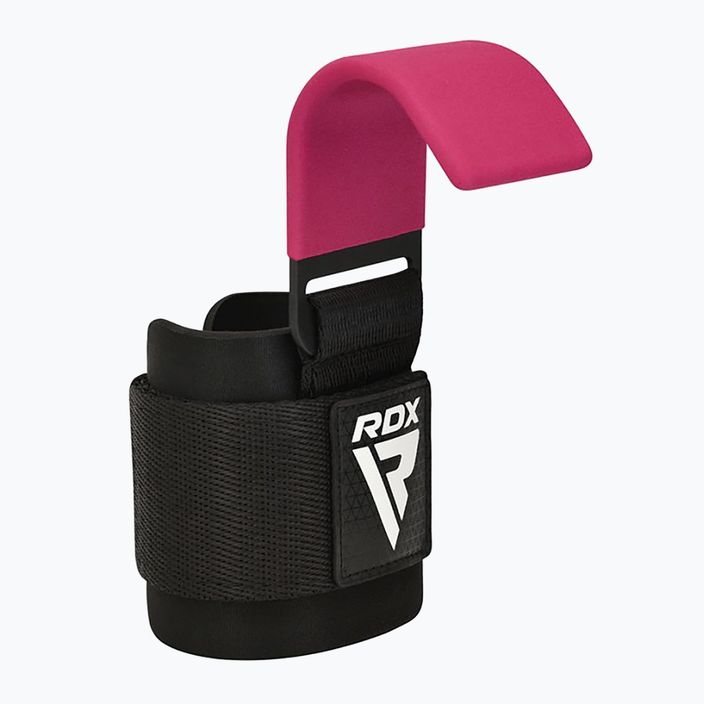 Ιμάντες άρσης βαρών με γάντζο RDX W5 Weight Lifting Hook Strap pink 2