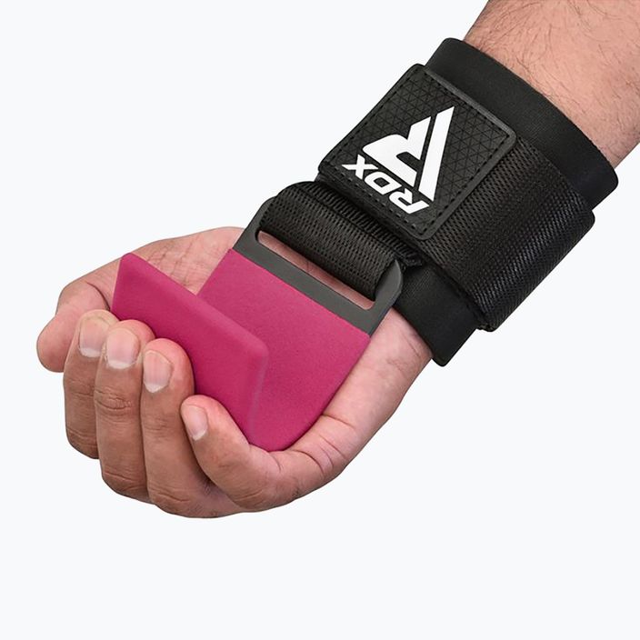 Ιμάντες άρσης βαρών με γάντζο RDX W5 Weight Lifting Hook Strap pink 6