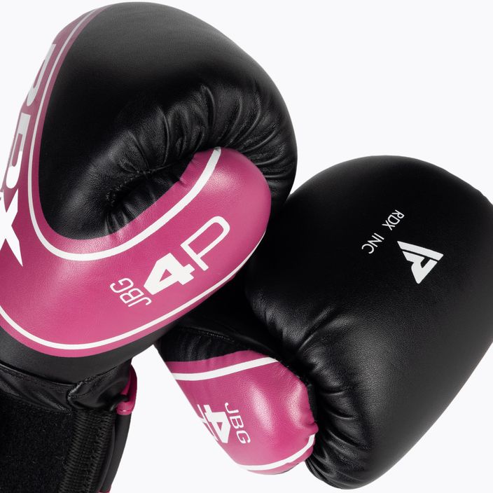 Παιδικά γάντια πυγμαχίας RDX μαύρα και ροζ JBG-4P 10