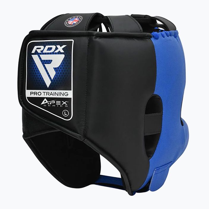 RDX Apex κράνος πυγμαχίας Head Gear με μπάρα προστασίας μύτης μπλε 3