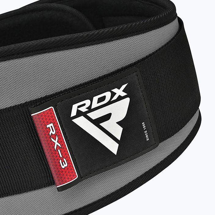 Ζώνη άρσης βαρών RDX Weightlifting 6" Neoprene Gym X3 grey 5