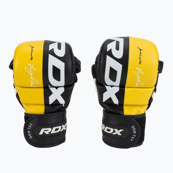 RDX T6 μαύρα/κίτρινα γάντια πάλης GGR-T6Y