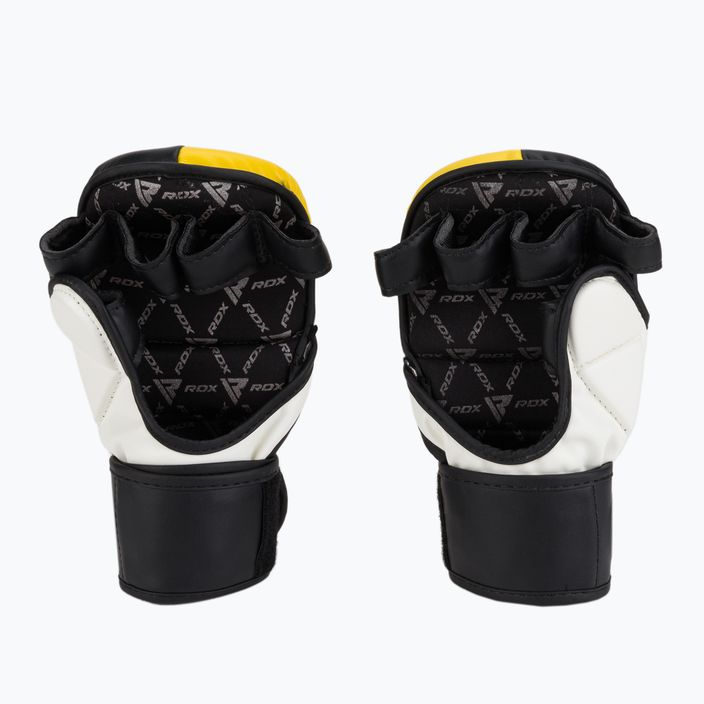 RDX T6 μαύρα/κίτρινα γάντια πάλης GGR-T6Y 2