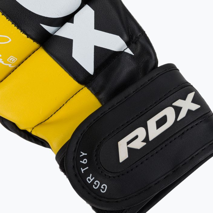 RDX T6 μαύρα/κίτρινα γάντια πάλης GGR-T6Y 6