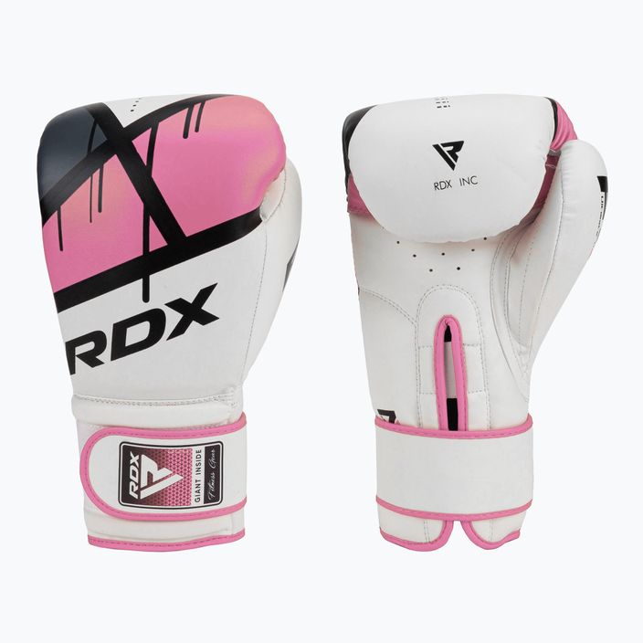 Γυναικεία γάντια πυγμαχίας RDX BGR-F7 λευκό και ροζ BGR-F7P 3