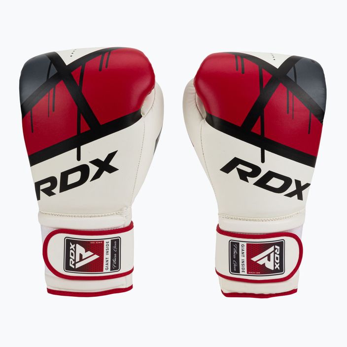 RDX γάντια πυγμαχίας κόκκινα και λευκά BGR-F7R