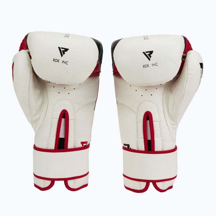RDX γάντια πυγμαχίας κόκκινα και λευκά BGR-F7R 2