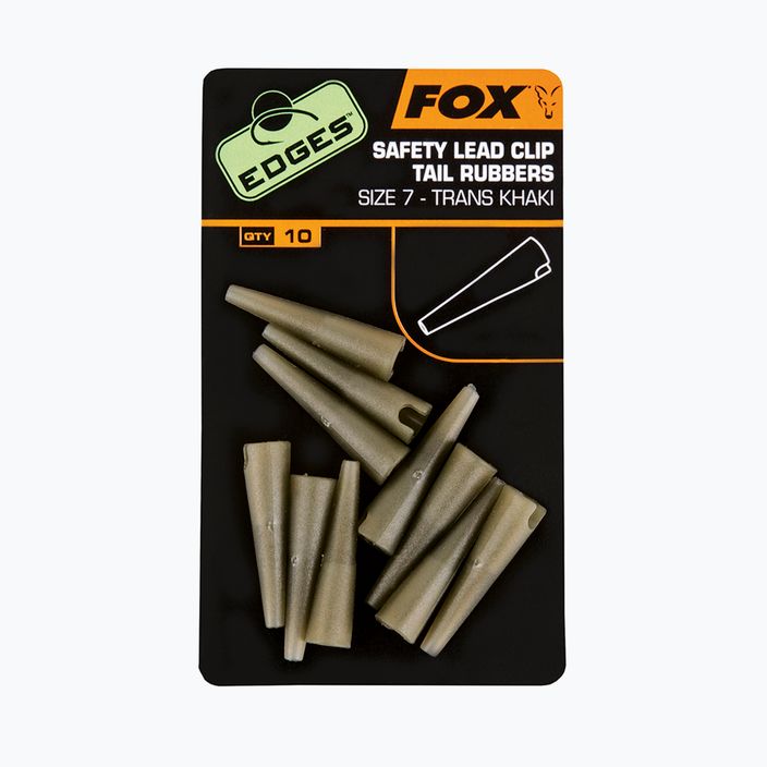 Fox International Edges Lead Clip Tail Rubbers 10 τεμ. Trans Khaki CAC478 2