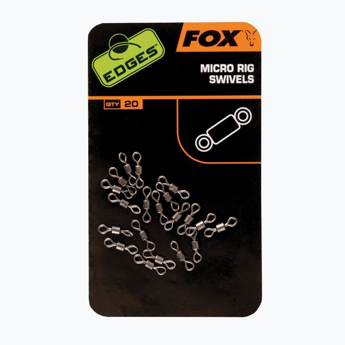 Fox International Edges Micro Rig Swivels περιστρεφόμενοι περιστρεφόμενοι κυπρίνοι μαύροι CAC538