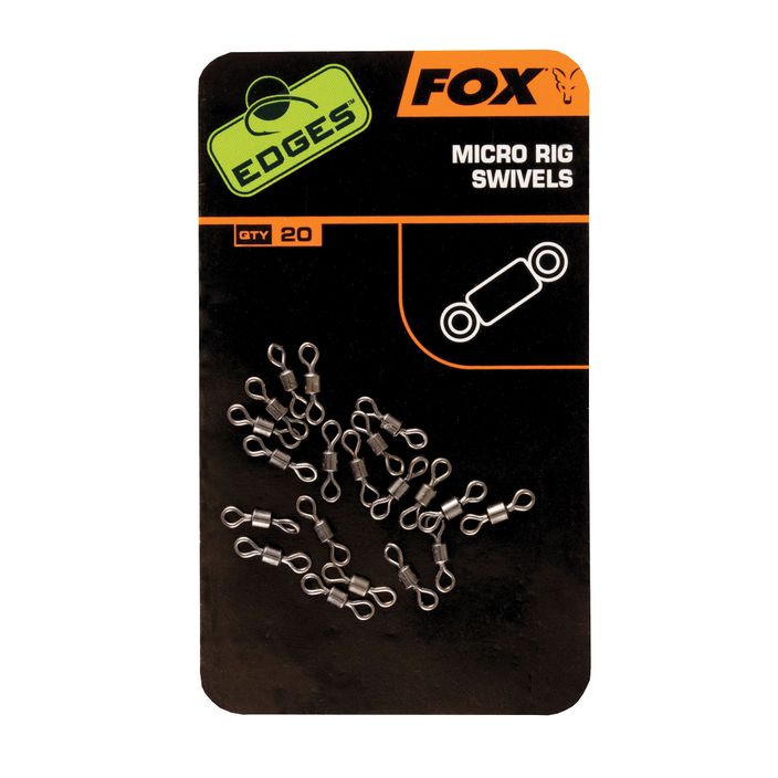 Fox International Edges Micro Rig Swivels περιστρεφόμενοι περιστρεφόμενοι κυπρίνοι μαύροι CAC538 2