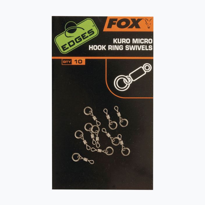 Fox International Edges Kuro Micro Hook Ring Swivels ασημί CAC586